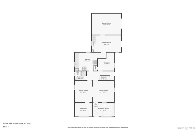 $460,000 | 83 Elm Road East, Mastic Beach, NY 11951