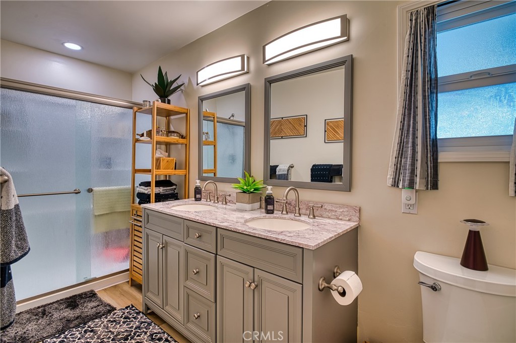 2054 Parker Dam Road, Unit E8 Earp, CA 92242 - Photo 39 of 75 a bathroom with a sink double vanity and a mirror