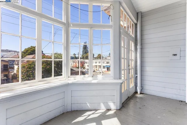 a view of a bedroom from a hallway