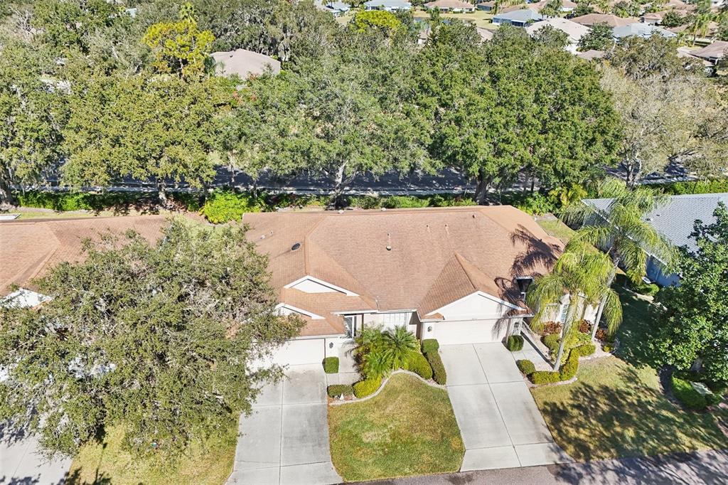 2215 Olive Branch Drive Sun City Center, FL 33573 - Photo 59 of 60 an aerial view of a house with a yard and lake view