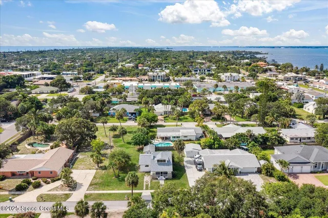 an aerial view of a city