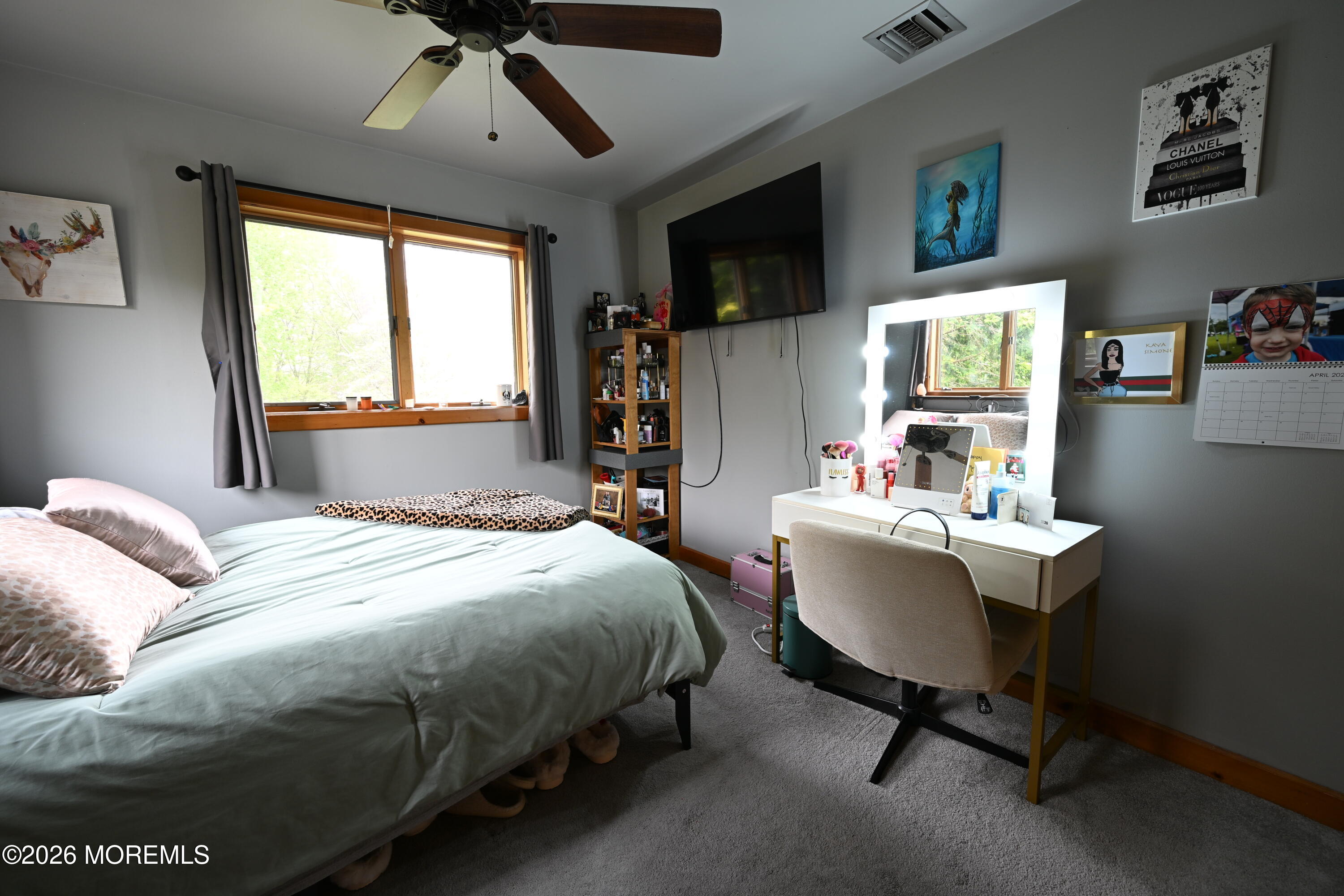 20 Hluchy Road Robbinsville, NJ 08691 - Photo 34 of 38 a bedroom with a bed window table chair and television