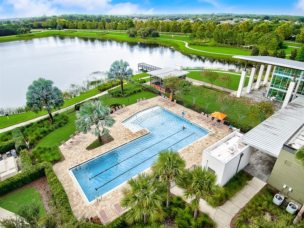 6262 Goldcoast Avenue Apollo Beach, FL 33572 - Photo 59 of 65 an aerial view of a house with a lake view
