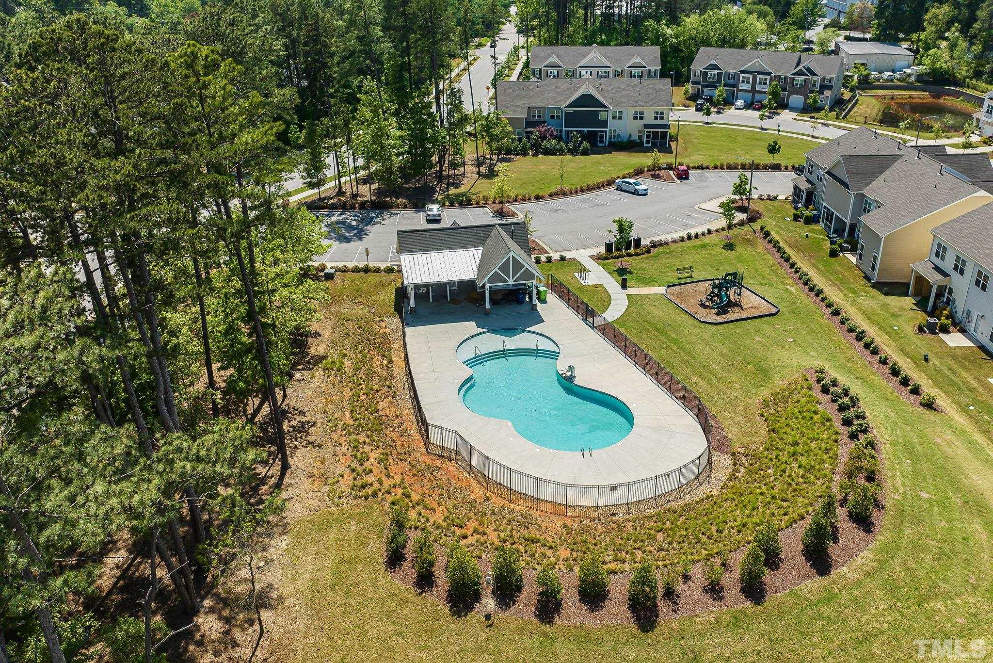 6084 Beale Loop Raleigh, NC 27616 - Photo 29 of 30 an aerial view of a house with a swimming pool