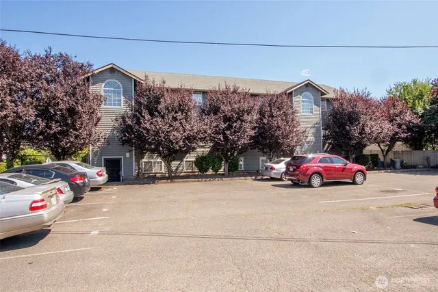 a car parked in front of a house