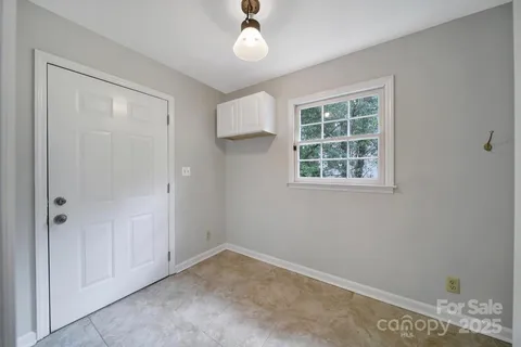 an empty room with a window