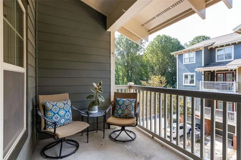 a view of a chairs in balcony