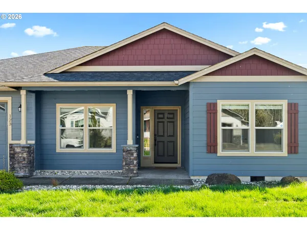 a front view of a house