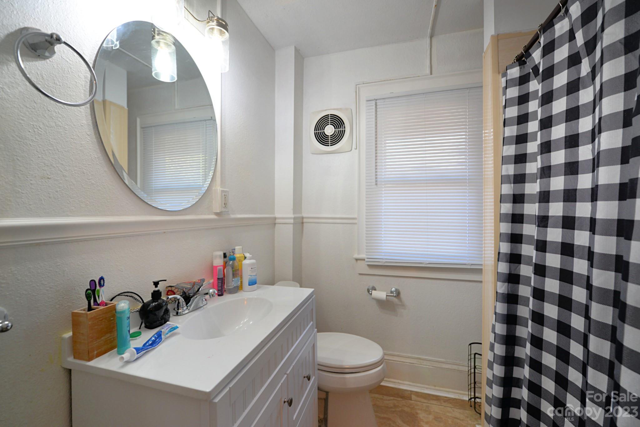 160 Edwards Road Clyde, NC 28721 - Photo 9 of 17 a bathroom with a sink a toilet and a mirror