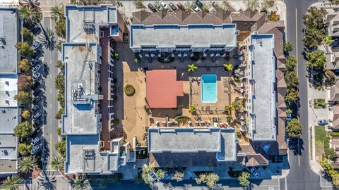 an aerial view of multiple house