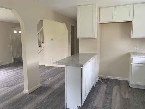 53 Moss Road Springfield, MA 01119 - Photo 3 of 15 a kitchen with kitchen island a sink appliances and cabinets