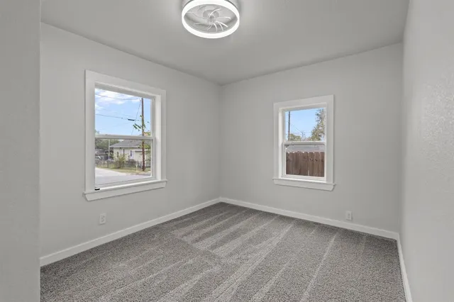 an empty room with a window