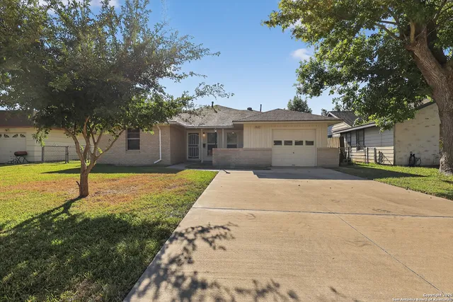 a view of house with a garden