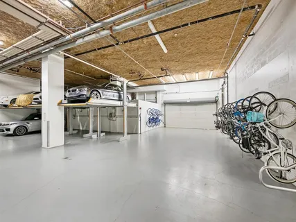 a view of a bike garage