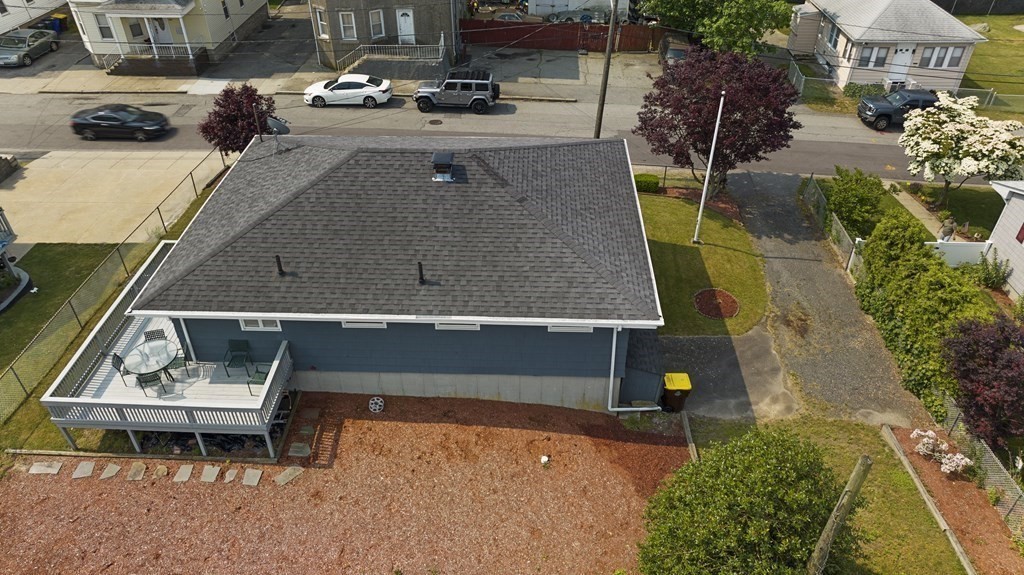 382 America Street Fall River, MA 02721 - Photo 4 of 25 an aerial view of a house with garden space and street view