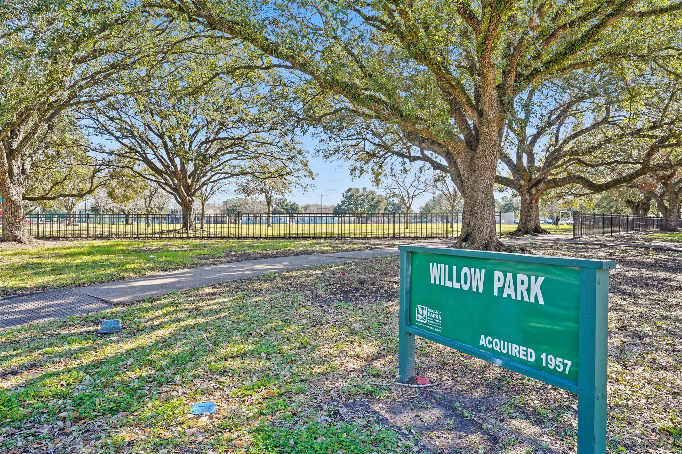 4813 Hummingbird Street Houston, TX 77035 - Photo 39 of 50 a view of a park that has large trees