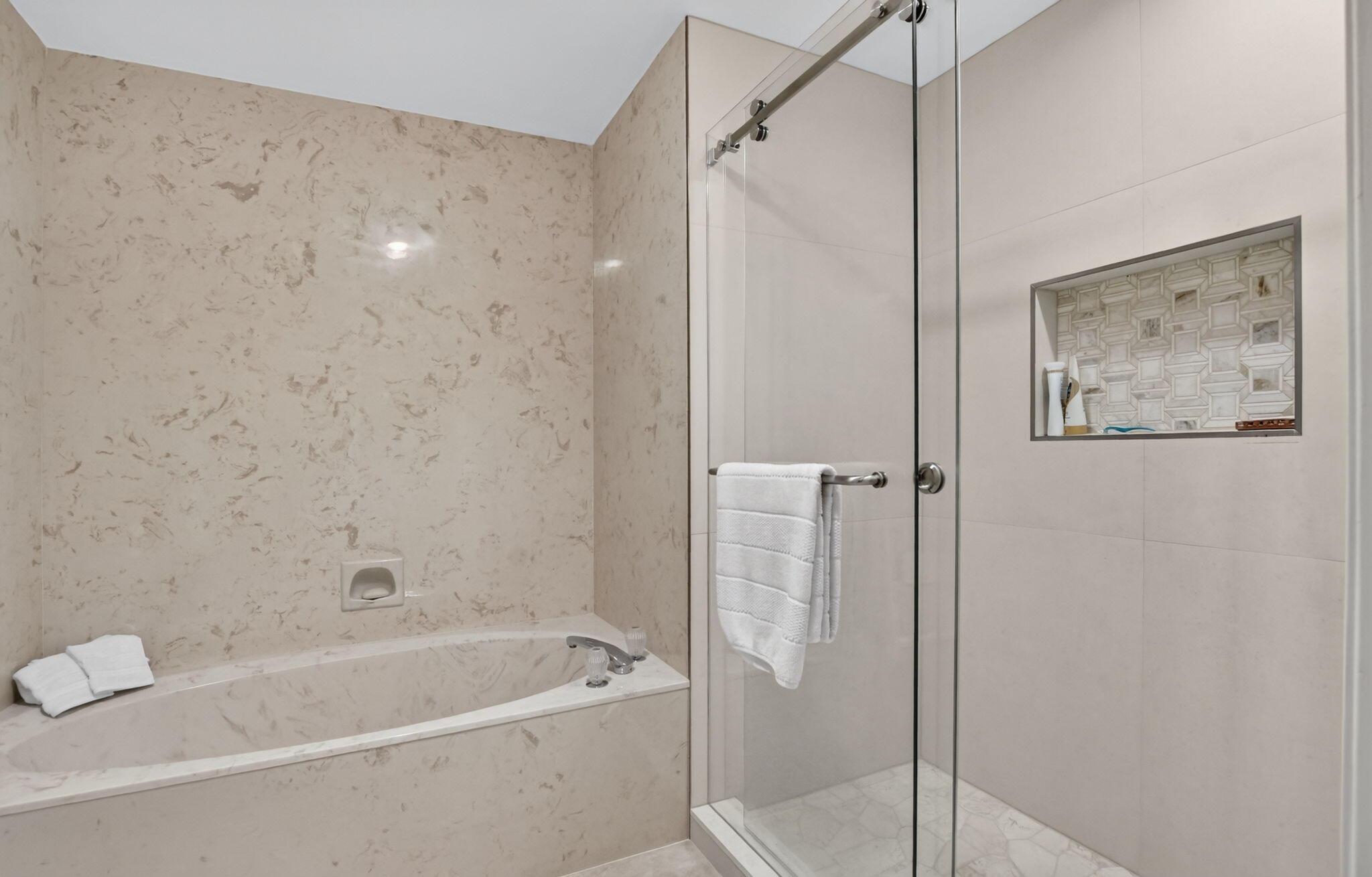 7913 La Mirada Drive Boca Raton, FL 33433 - Photo 38 of 67 Master shower and bathtub