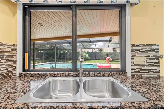 a view of a sink and a sink