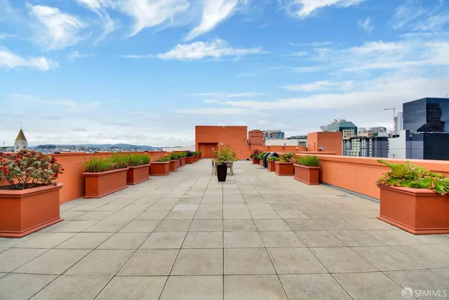 a view of outdoor space with seating area