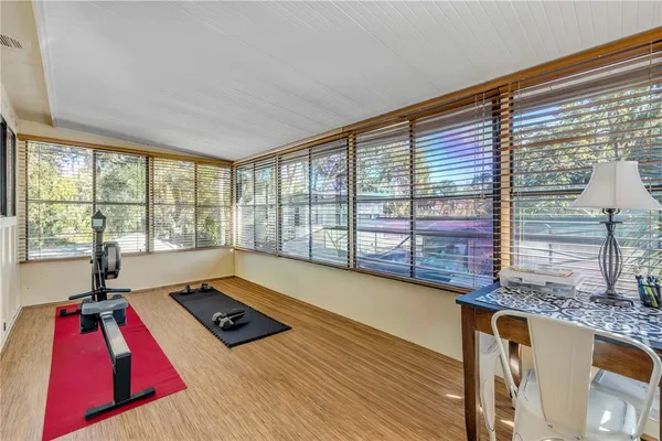 a view of a park with slide