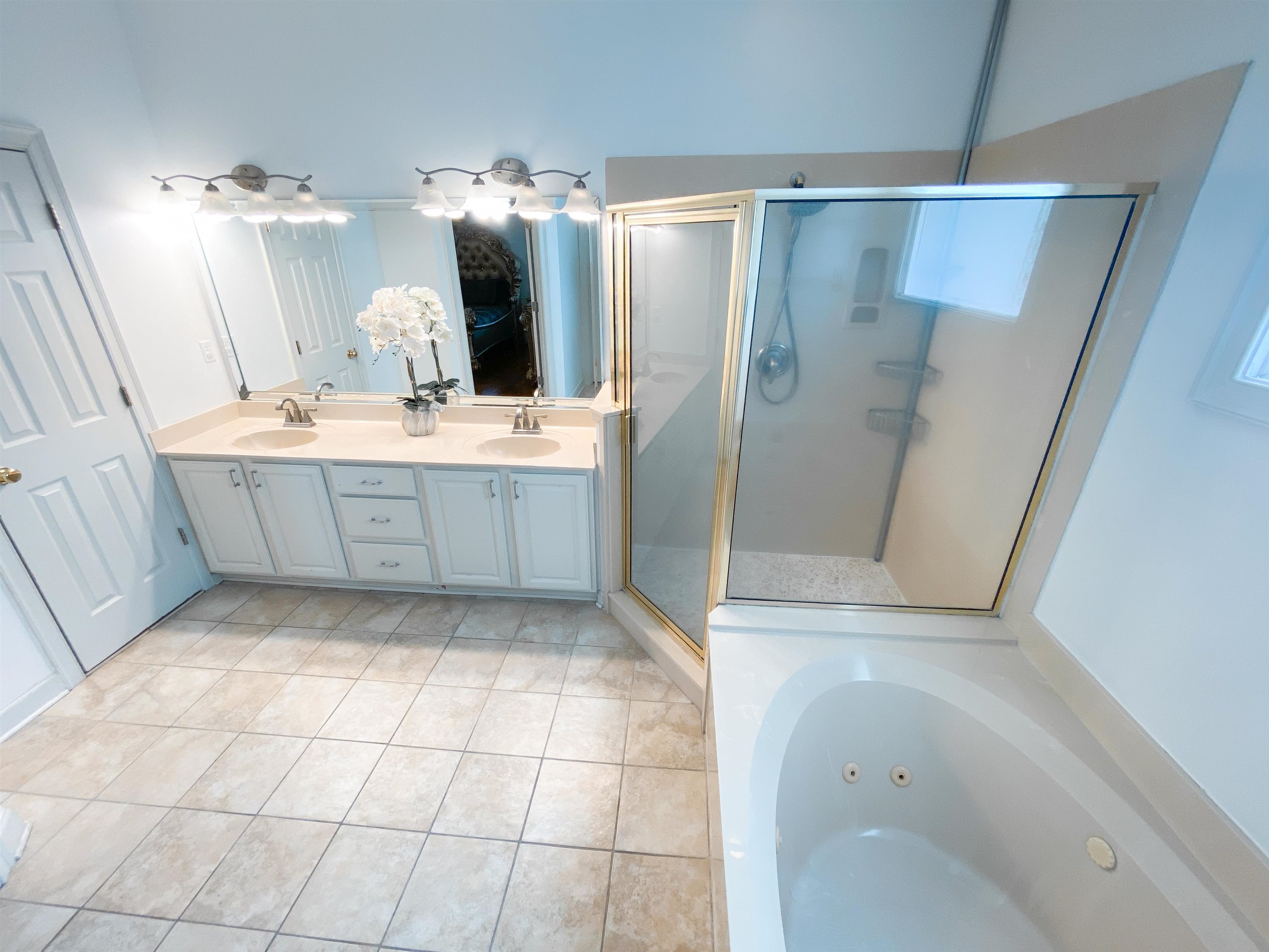 1923 Swynford Lane Collierville, TN 38017 - Photo 19 of 35 a bathroom with a sink mirror and shower