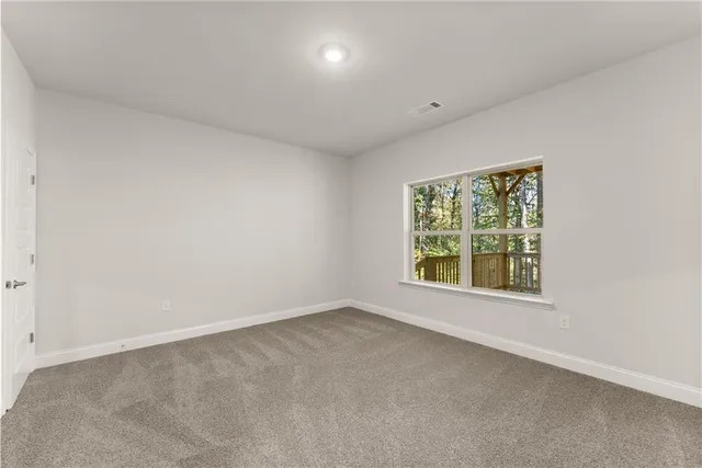 an empty room with a window