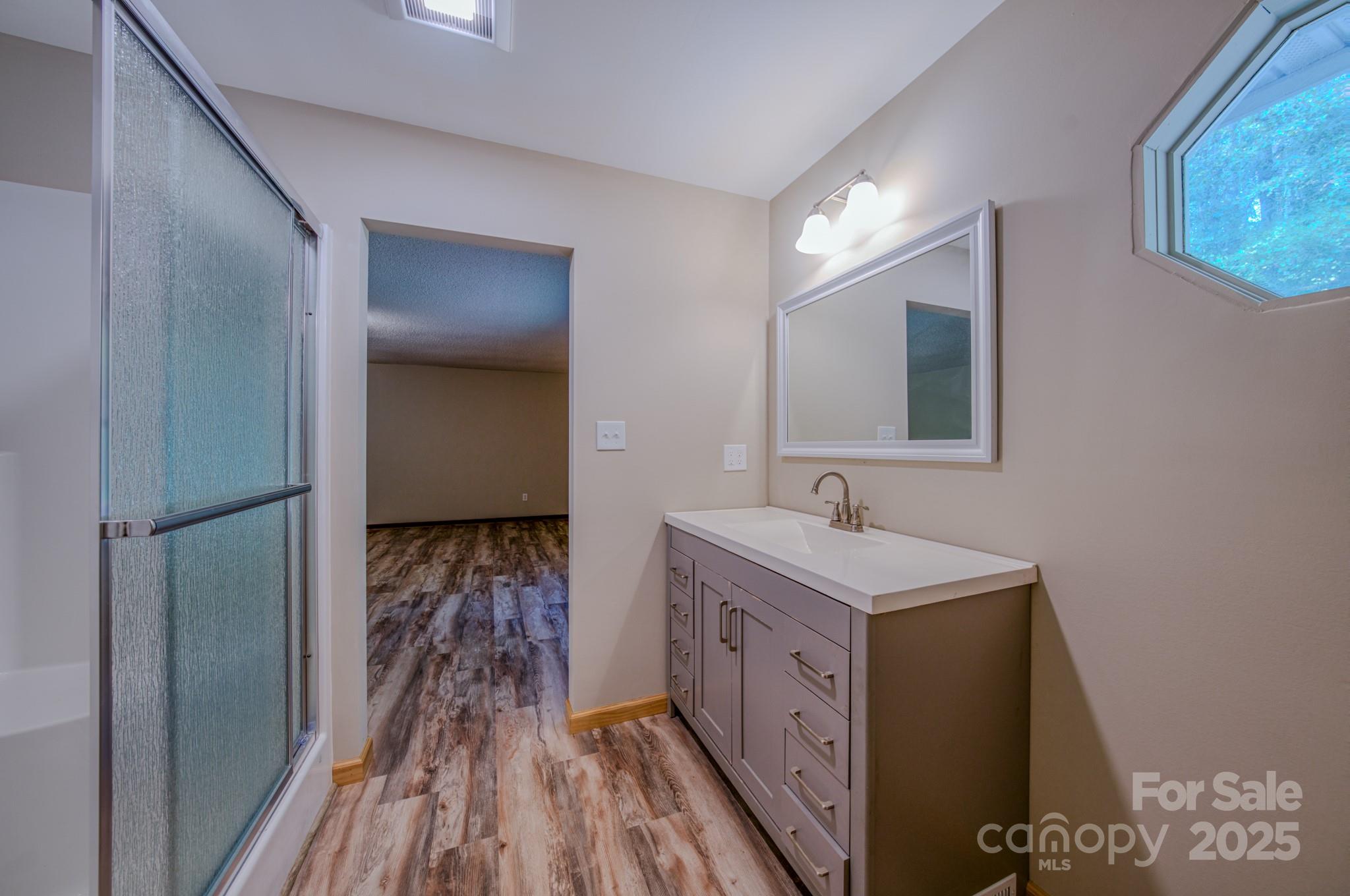 35 Byrd Road Candler, NC 28715 - Photo 29 of 46 a bathroom with a sink and a mirror