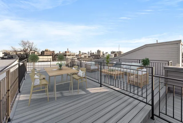 a view of a terrace with chairs