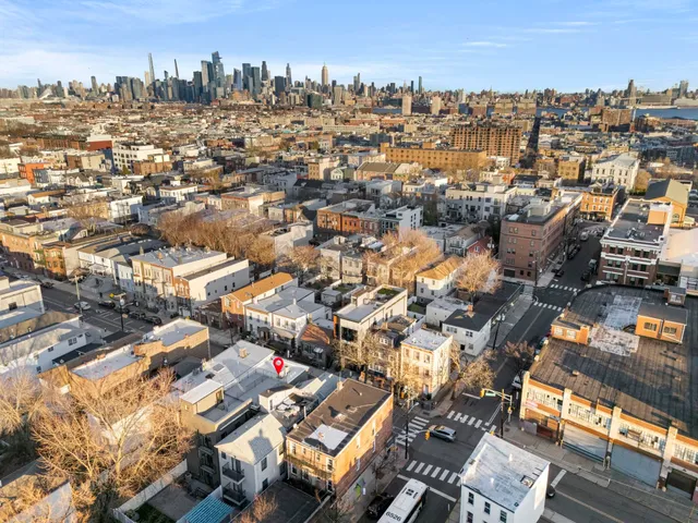 an aerial view of a city