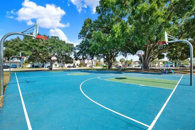 a view of a house with a park