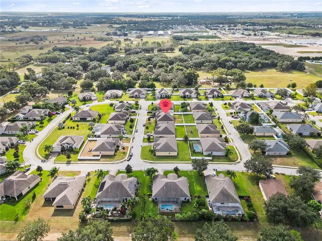 an aerial view of a city