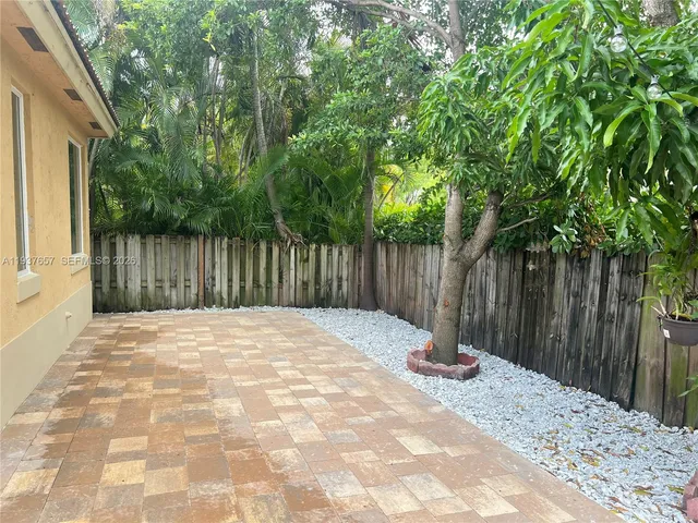 a backyard of a house