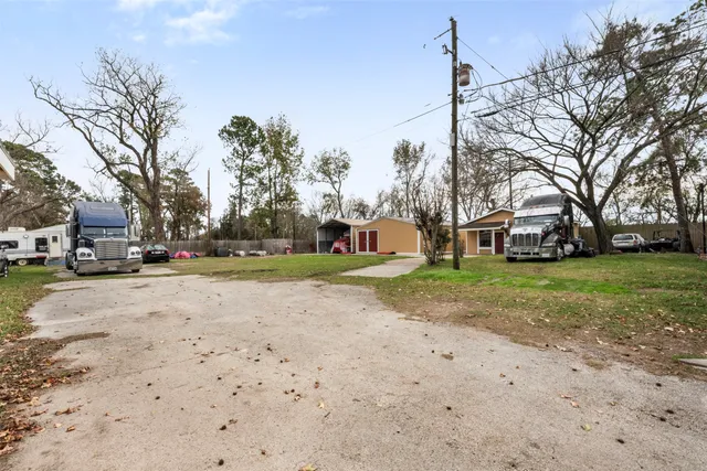 a view of road with house