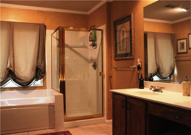437 Ridgestone Drive Franklin, TN 37064 - Photo 11 of 20 Master bath w/whirlpool tub, separate shower, double vanities, tile floors & privacy room.