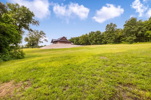 a view of an ocean from a yard