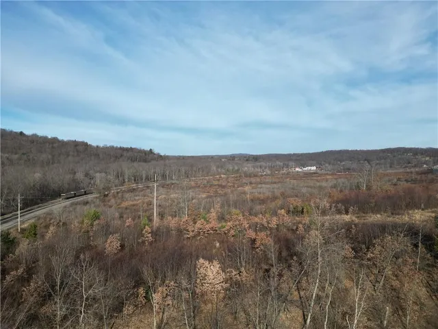 a view of a yard with an trees