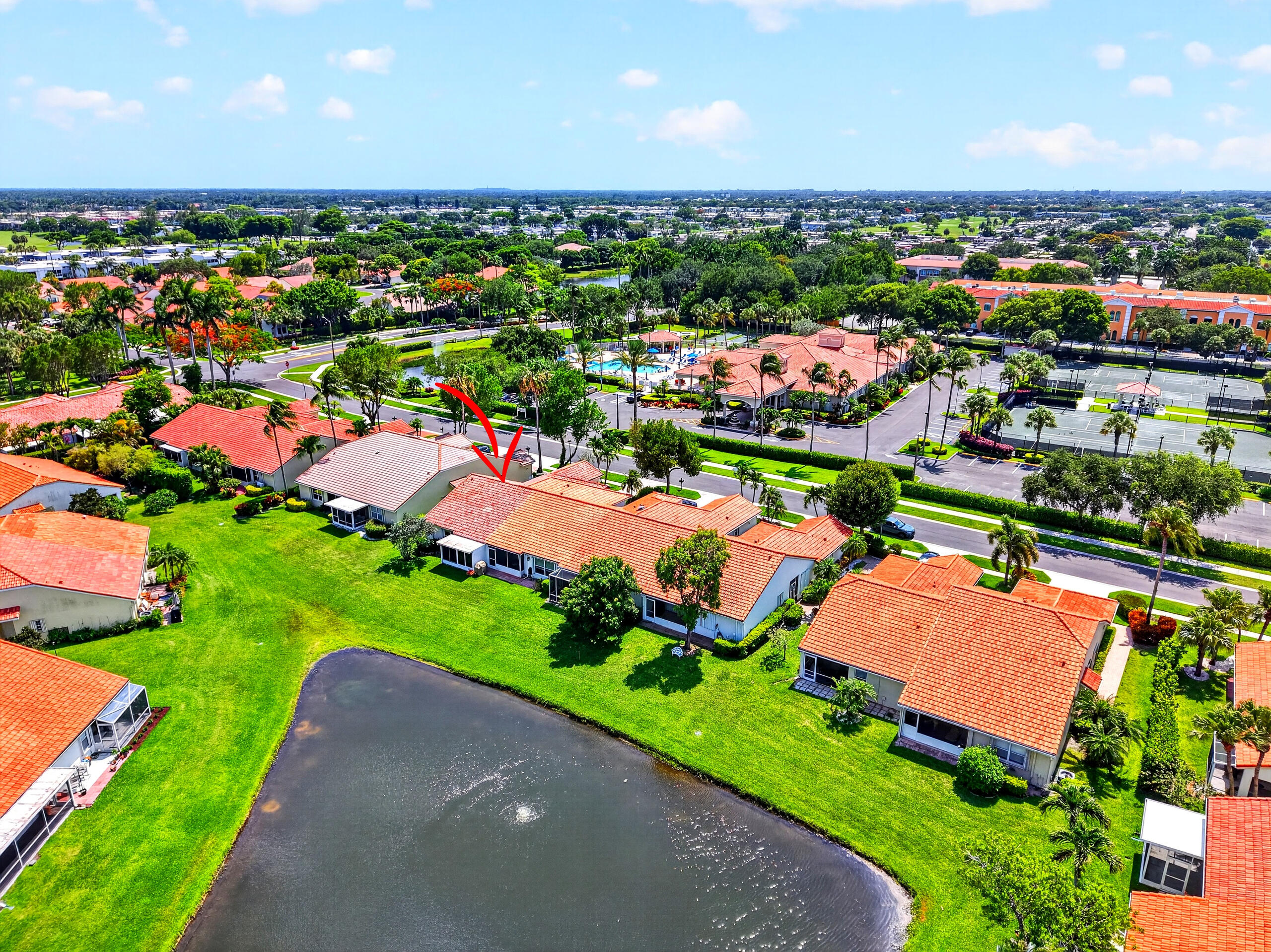 15340 Floral Club Road Delray Beach, FL 33484 - Photo 38 of 42 an aerial view of residential houses with outdoor space and trees
