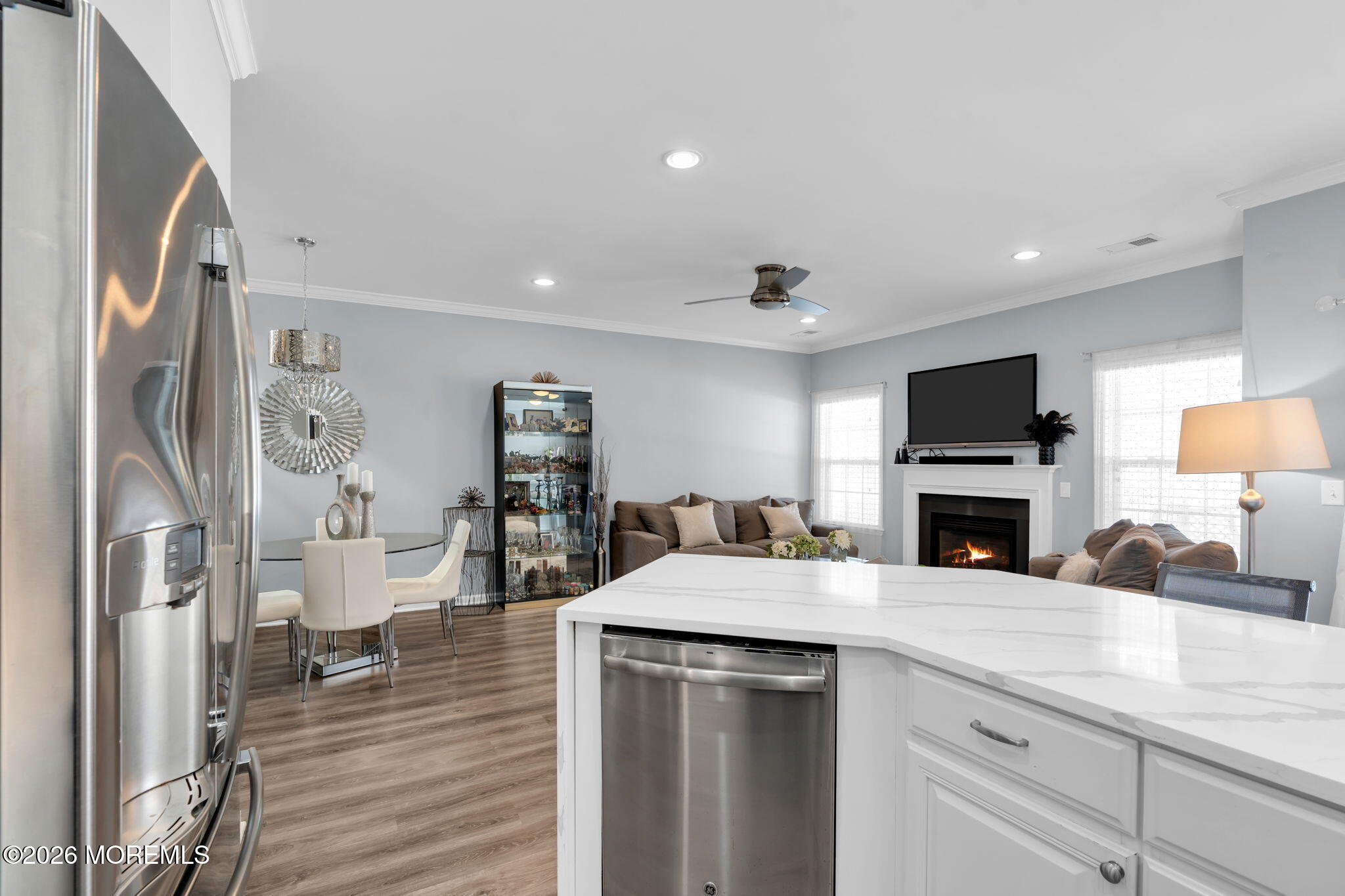 62 Santa Rosa Lane Tinton Falls, NJ 07753 - Photo 8 of 23 a kitchen with a sink stainless steel appliances and wooden floor