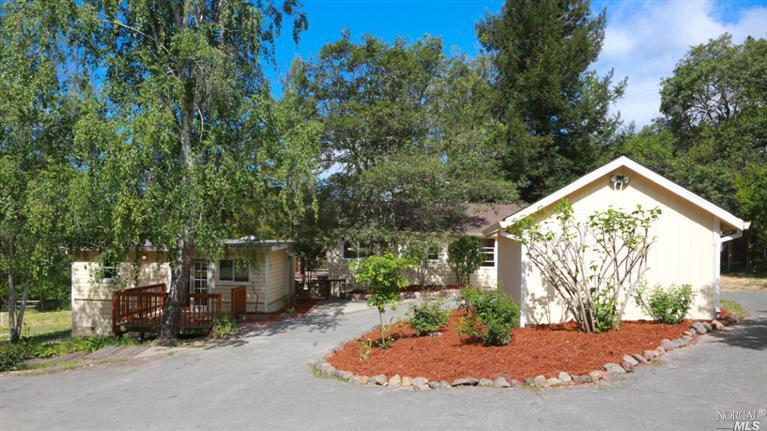 9488 Spring Hill School Road Sebastopol, CA 95472 - Photo 1 of 1 a view of backyard with a barn and a large cactus tree