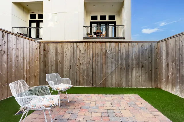 a view of outdoor seating area