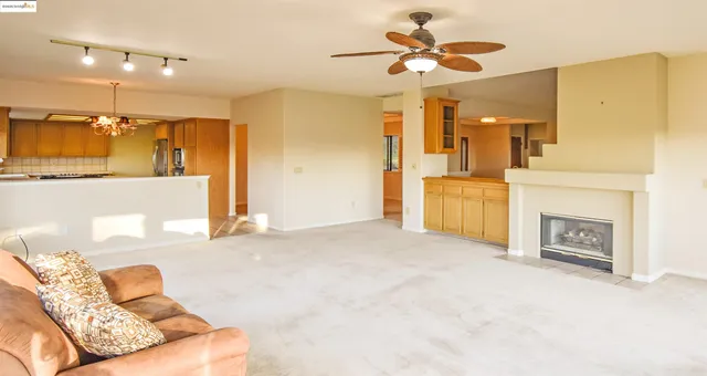 a view of a livingroom with a fireplace