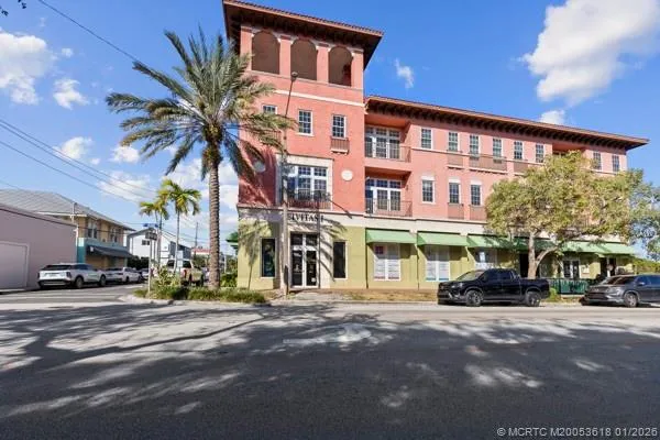 a car parked in front of a building