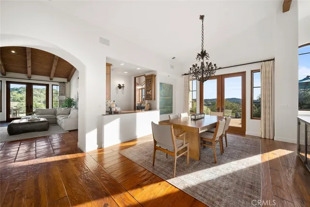 a view of city and mountain