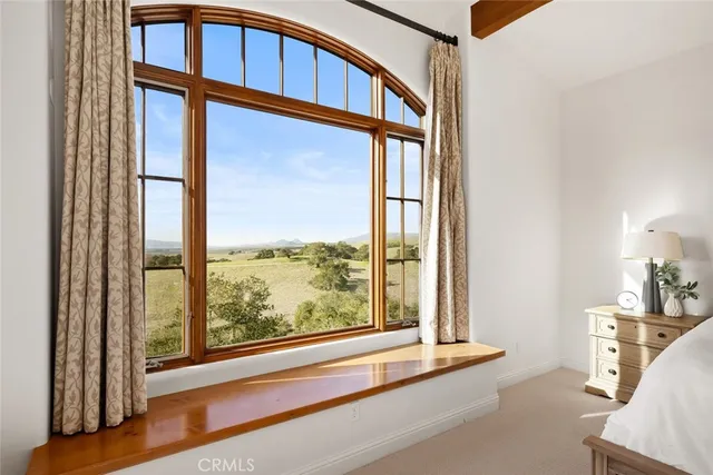 a view of a street with a mountain