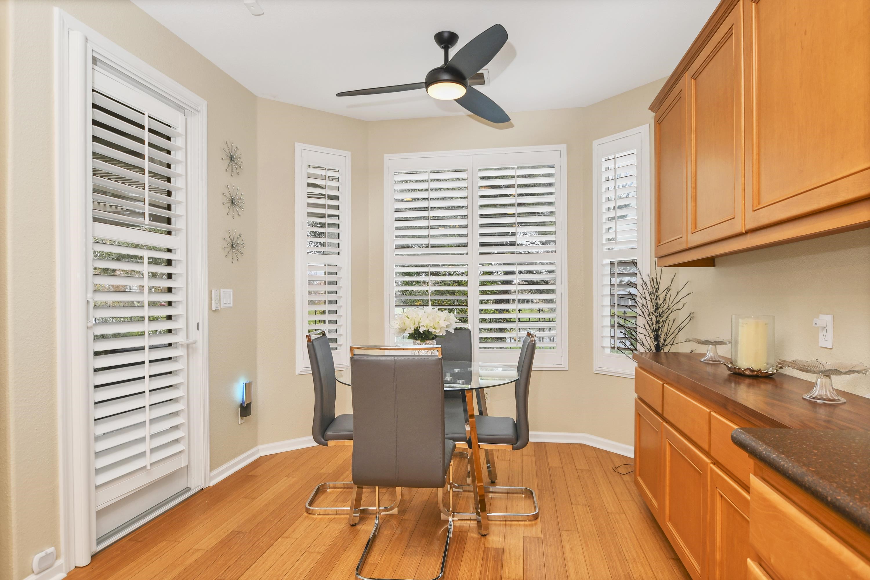 342 Desert Forest Court Rio Vista, CA 94571 - Photo 24 of 40 Dining area with light wood-type flooring and ceiling fan