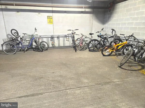 a view of a bike garage