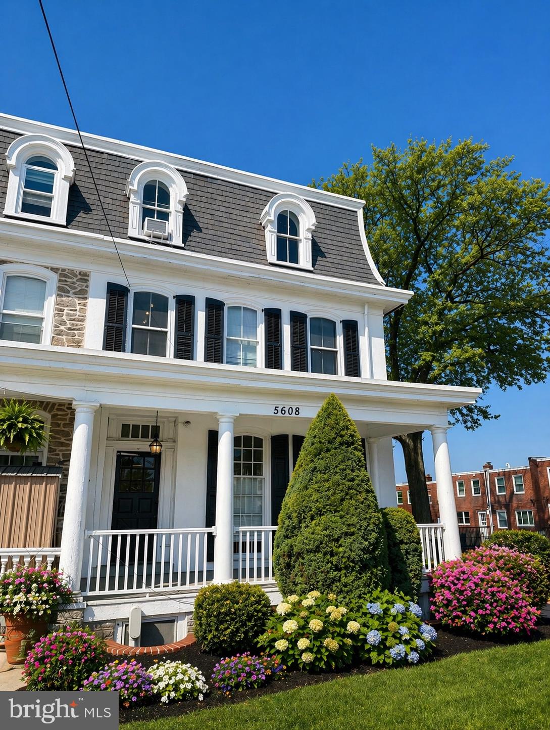 a front view of a house