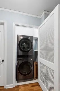 a view of a washer and dryer in a utility room