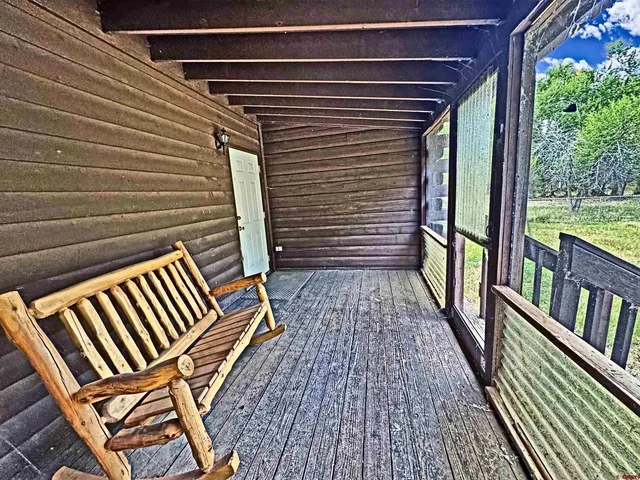 a view of an front door