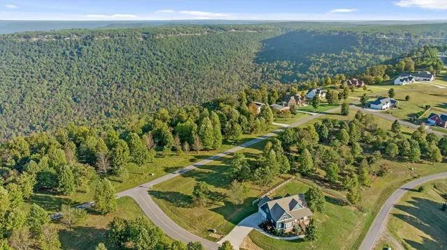 a view of a lake with a mountain